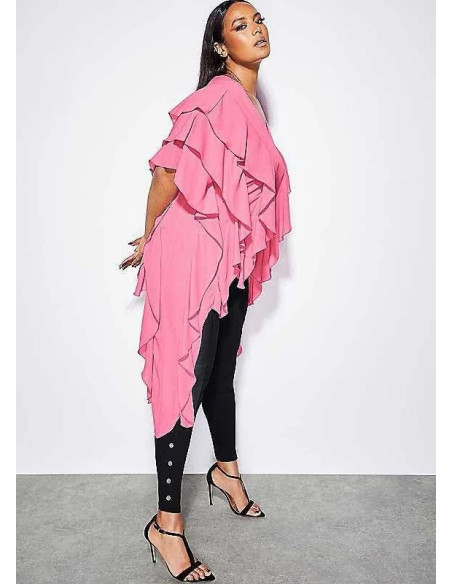 STAR by Julien Macdonald Light Pink Plus Size Jelly Fish Blouse