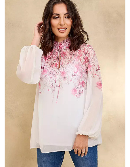 Together Blush Floral Pint Blouse