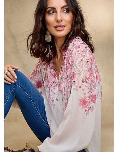 Together Blush Floral Pint Blouse
