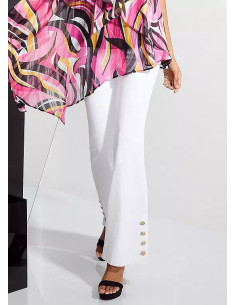 STAR by Julien Macdonald White Button Detail Kick Flare Jeans 2