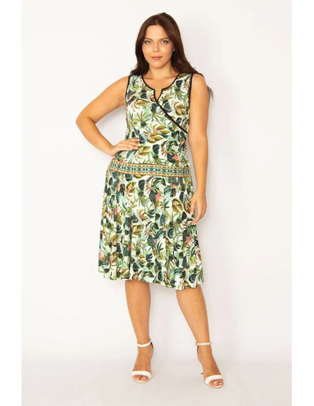 Heine Green Floral A-Line Dress