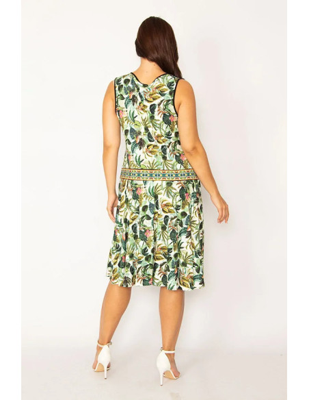 Heine Green Floral A-Line Dress