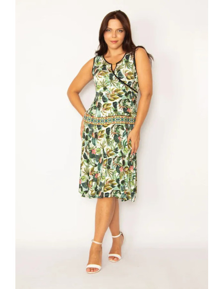 Heine Green Floral A-Line Dress