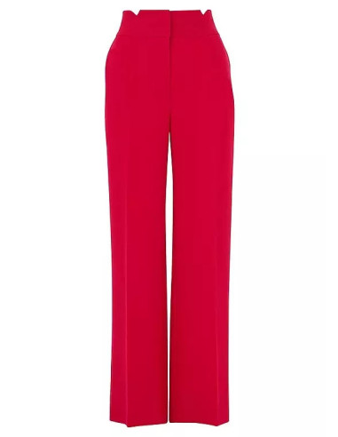 STAR by Julien Macdonald High Waist Red Wide Leg Trousers