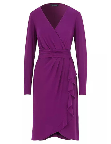 Kaleidoscope Purple Frill Detail Jersey Dress