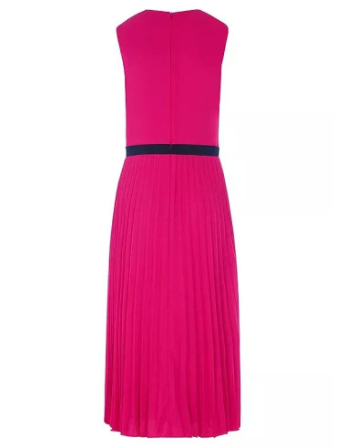 STAR by Julien Macdonald Pink Pleated Lace Midi Dress