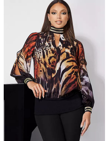 STAR by Julien Macdonald Black Flared Stretch Trouser With Gold Zip