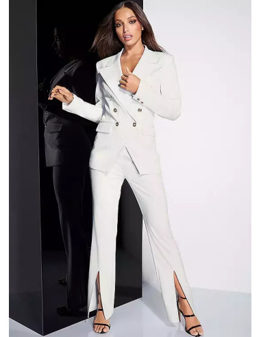 STAR by Julien Macdonald White Casual Split Front Hem Pants