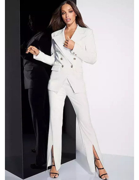 STAR by Julien Macdonald White Casual Split Front Hem Pants