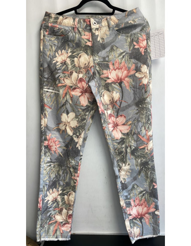 Charlie B Printed Twill Skinny Pants