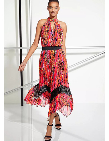STAR by Julien Macdonald Red Multi Print Flow Dress