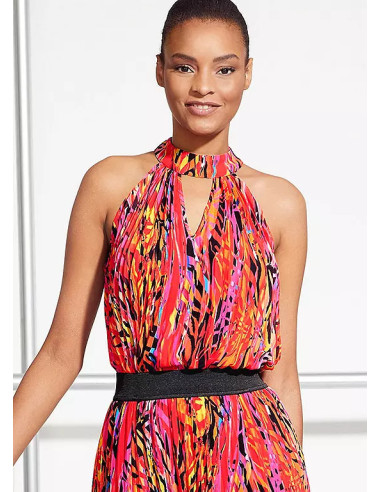 STAR by Julien Macdonald Red Multi Print Flow Dress