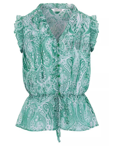 Together Green Paisley Print Blouse