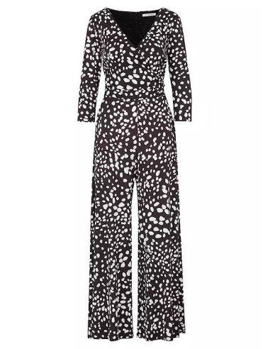 Kaleidoscope Mono Print Wide Leg Jersey Jumpsuit