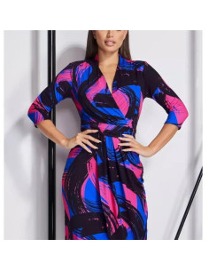 STAR by Julien Macdonald Women's Black and Pink Dress 2