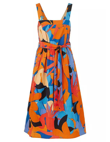 Love Mark Heyes Tropical Print Fit & Flare Sun Dress