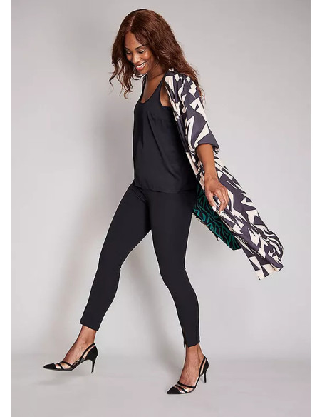 Love Mark Heyes Reversible Print Plus Size Kimono