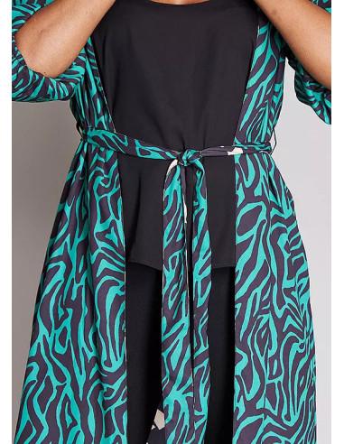 Love Mark Heyes Reversible Print Plus Size Kimono