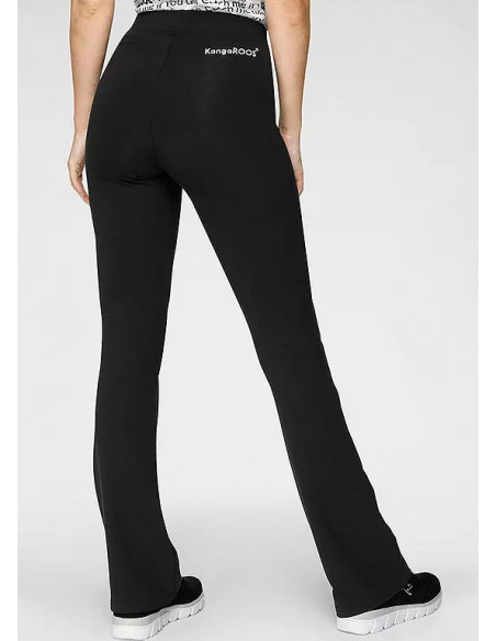 KangaROOS Black Wide Leg Plus Size Leggings