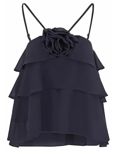 Kaleidoscope Navy Corsage Blouse