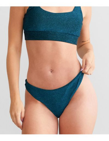 Cyn & Luca Heidi Blue Metallic Bikini Top & Swim Bottom