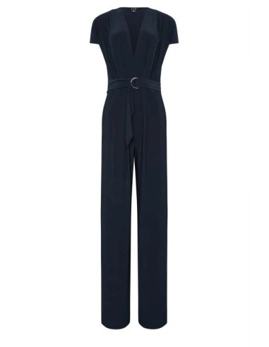 LTS Tall Navy Blue Pleated Jumpsuit