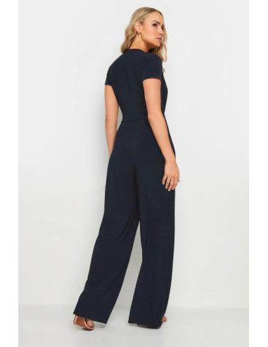 LTS Tall Navy Blue Pleated Jumpsuit