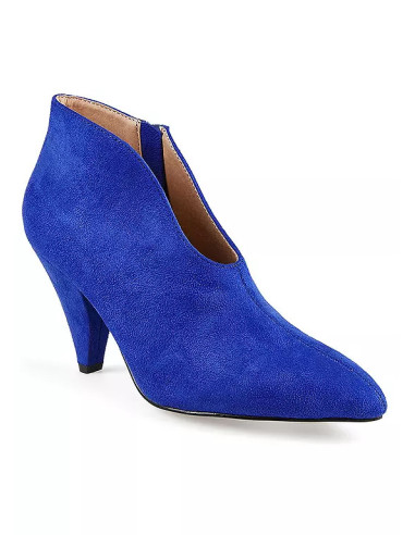 Kaleidoscope Cobalt Blue Cone Heel Shoe Boots