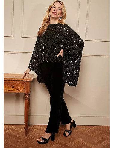 Kaleidoscope Velour Sequin Cape