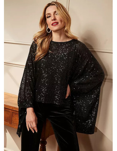 Kaleidoscope Velour Sequin Cape