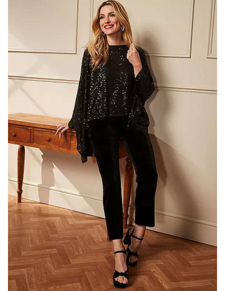 Kaleidoscope Velour Sequin Cape