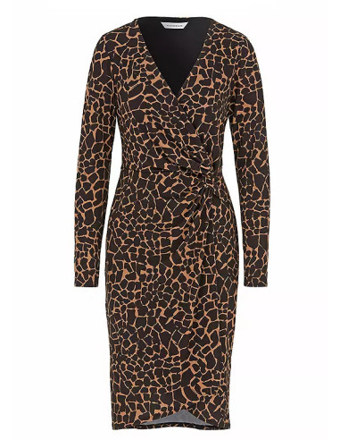 Kaleidoscope Giraffe Print Wrap Jersey Dress