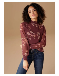 Aniston Selected Smocked Overlay Blouse 2