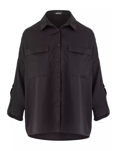 Freemans Black Satin Utility Shirt