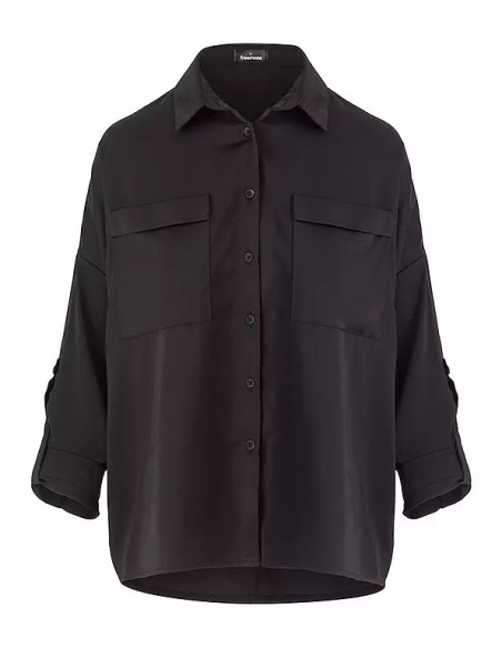 Freemans Black Satin Utility Shirt