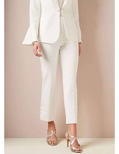 Together Ivory Ankle Grazer Trousers