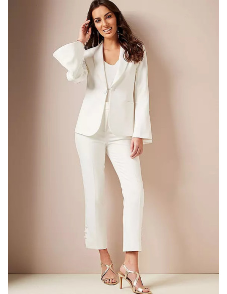 Together Ivory Ankle Grazer Trousers