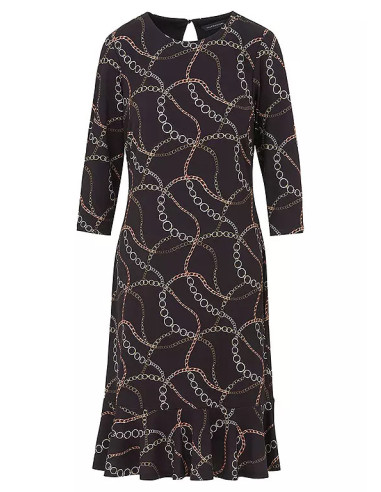 Kaleidoscope Chain Print Jersey Dress