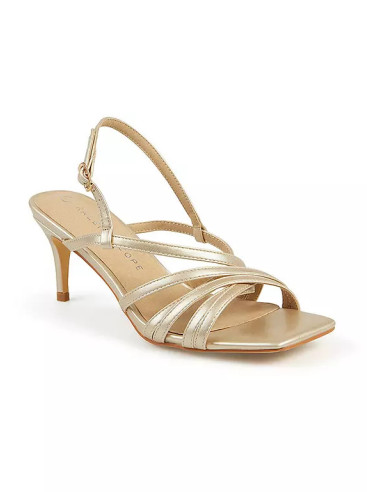 Kaleidoscope Champagne Strappy Heeled Sandals