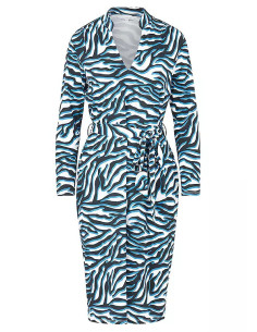 Kaleidoscope Blue Zebra Print Jersey Dress