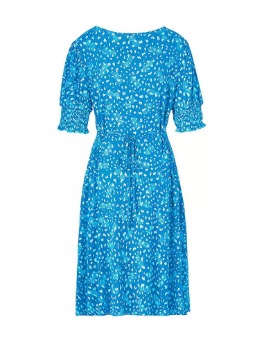 Freemans Blue Pineapple Print Tea Dress