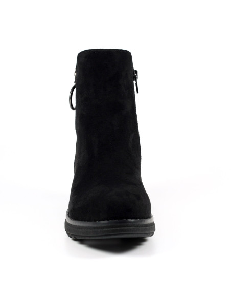 Lunar Alder Black Wedge Ankle Boot