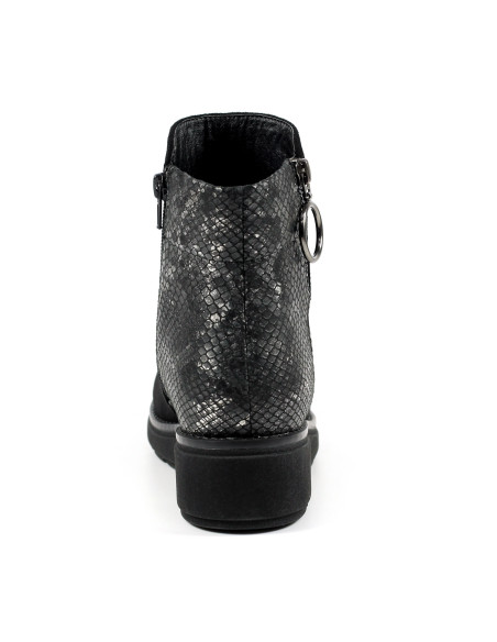 Lunar Alder Black Wedge Ankle Boot