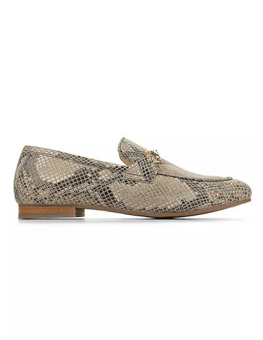 Freemans Snake Leather Snaffle Trim Loafers