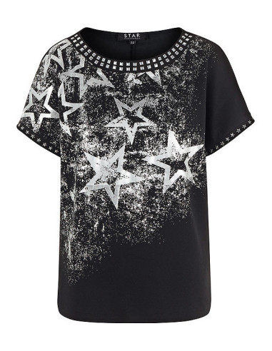 STAR by Julien Macdonald Black & Silver Studed Star Top