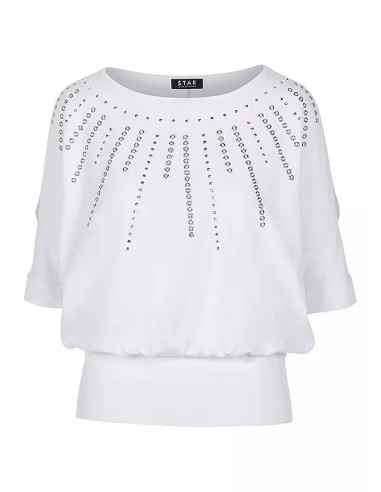 STAR by Julien Macdonald Stud Detail Jersey Bubble Top