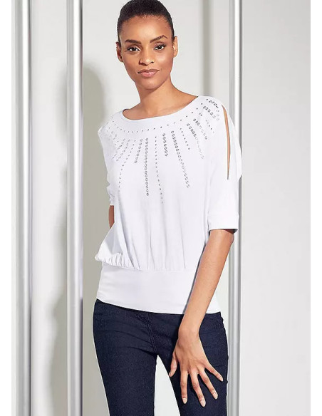 STAR by Julien Macdonald Stud Detail Jersey Bubble Top