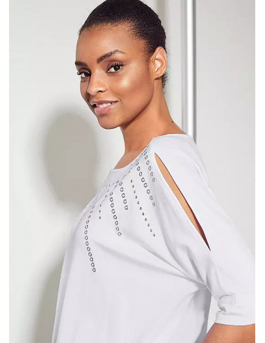 STAR by Julien Macdonald Stud Detail Jersey Bubble Top