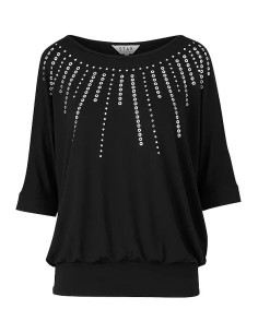 STAR by Julien Macdonald Stud Detail Jersey Bubble Top