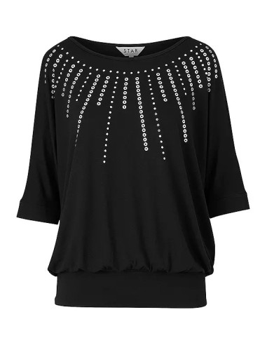 STAR by Julien Macdonald Stud Detail Jersey Bubble Top